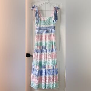 Women’s Seersucker Maxi Dress